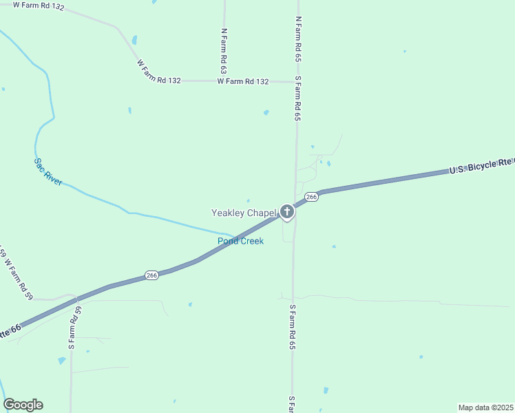 map of restaurants, bars, coffee shops, grocery stores, and more near 697 North Farm Road 65 in Bois D'Arc