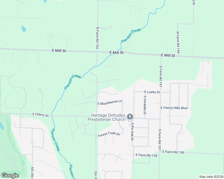 map of restaurants, bars, coffee shops, grocery stores, and more near 318 South Farm Road 193 in Springfield