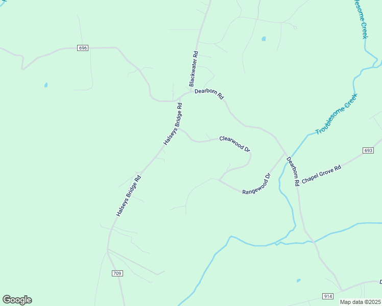map of restaurants, bars, coffee shops, grocery stores, and more near 492 Clearwood Drive in Evington