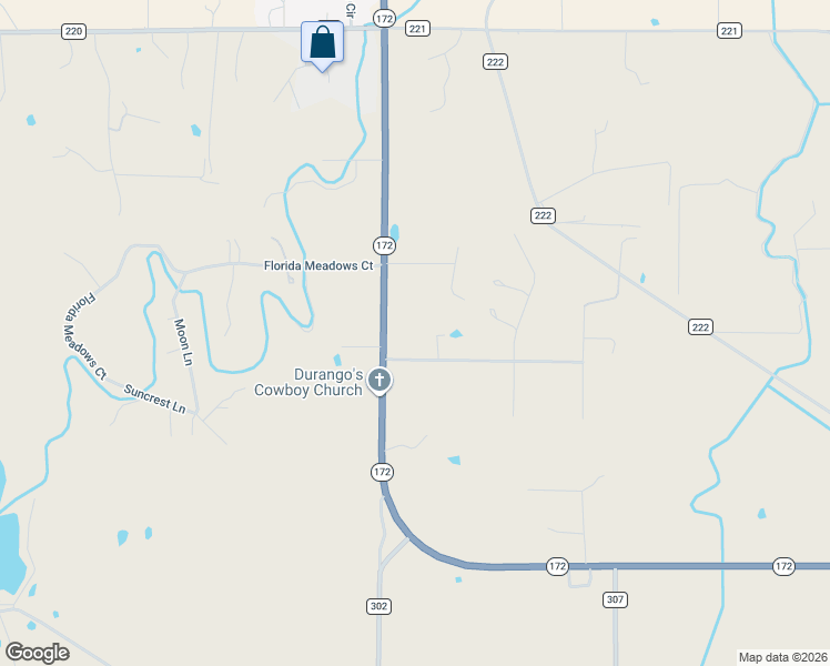 map of restaurants, bars, coffee shops, grocery stores, and more near 1670 Highway 172 in Durango