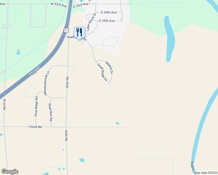 map of restaurants, bars, coffee shops, grocery stores, and more near 4403 Quail Ridge Drive in Winfield