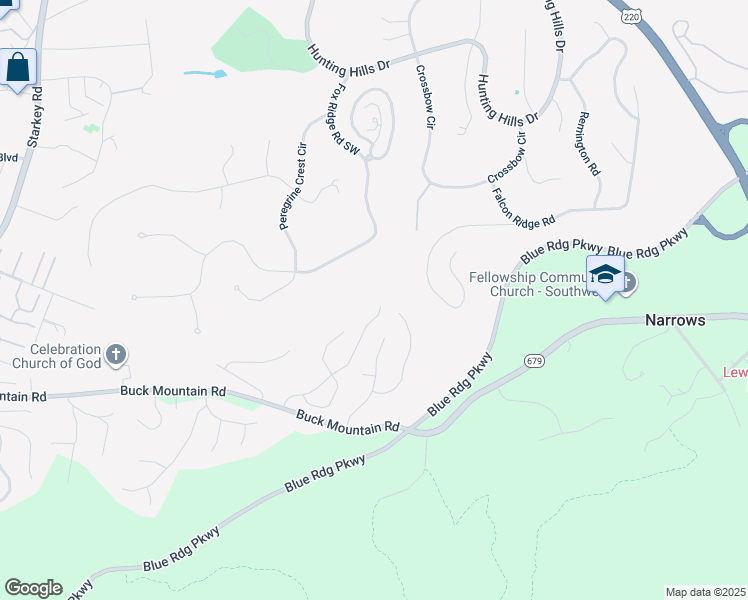 map of restaurants, bars, coffee shops, grocery stores, and more near 4392 Faircrest Lane in Cave Spring