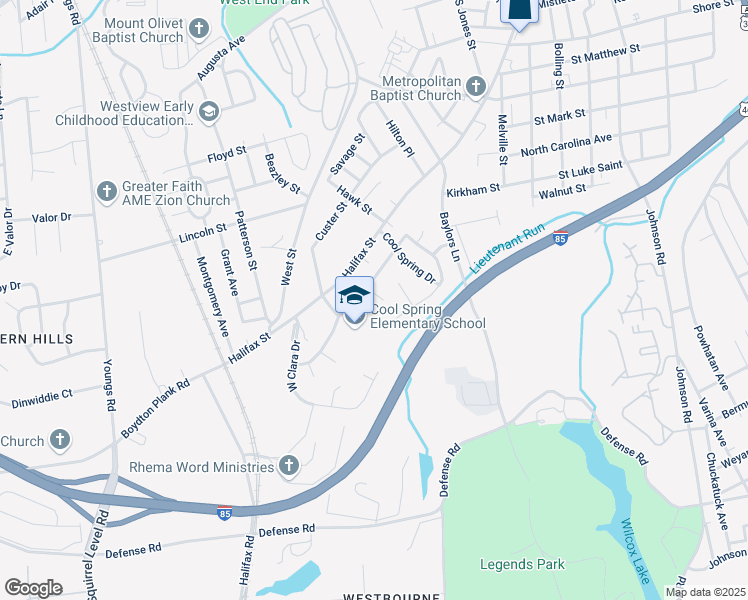 map of restaurants, bars, coffee shops, grocery stores, and more near 38 Edmonds Avenue in Petersburg