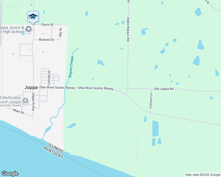 map of restaurants, bars, coffee shops, grocery stores, and more near 822 Joppa Road in Metropolis