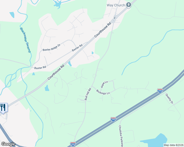 map of restaurants, bars, coffee shops, grocery stores, and more near 7714 Bull Hill Road in Prince George