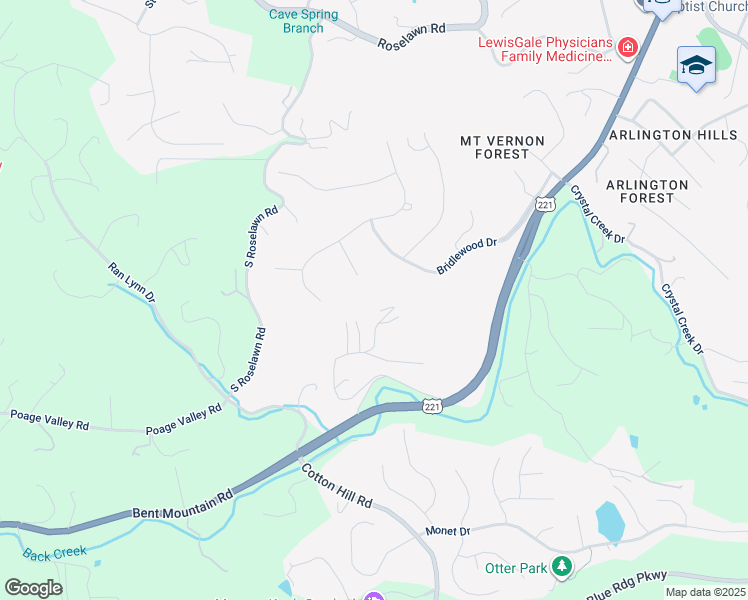 map of restaurants, bars, coffee shops, grocery stores, and more near 6048 Sunnycrest Road in Cave Spring