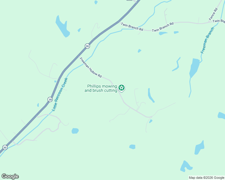 map of restaurants, bars, coffee shops, grocery stores, and more near 135 Freeman Branch Road in East Bernstadt