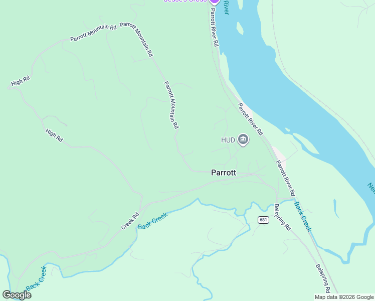 map of restaurants, bars, coffee shops, grocery stores, and more near 6223 Parrott Mountain Road in Parrott