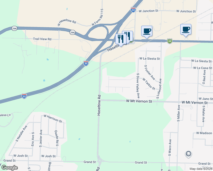 map of restaurants, bars, coffee shops, grocery stores, and more near 425 South Bernier Avenue in Springfield