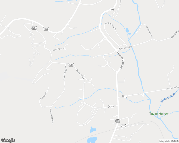 map of restaurants, bars, coffee shops, grocery stores, and more near 620 Deercroft Drive in Blacksburg