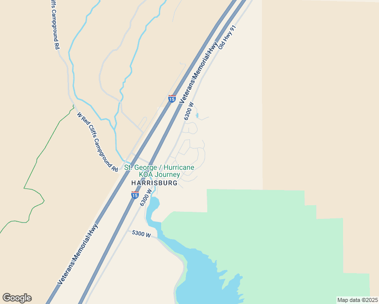 map of restaurants, bars, coffee shops, grocery stores, and more near 46 Cottonwood Lane in Hurricane