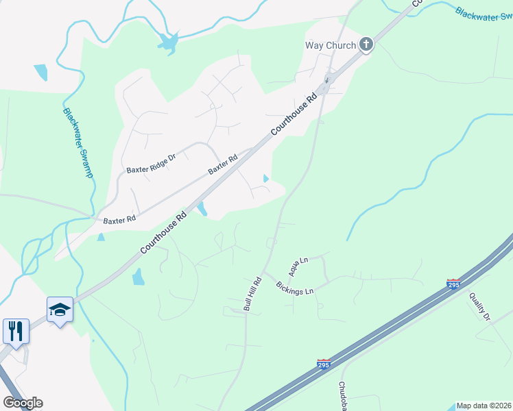 map of restaurants, bars, coffee shops, grocery stores, and more near 7548 Brookshire Drive in Prince George