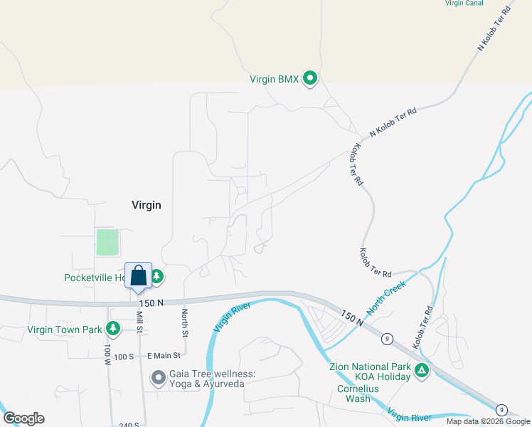 map of restaurants, bars, coffee shops, grocery stores, and more near 380 Pocketville Road in Virgin