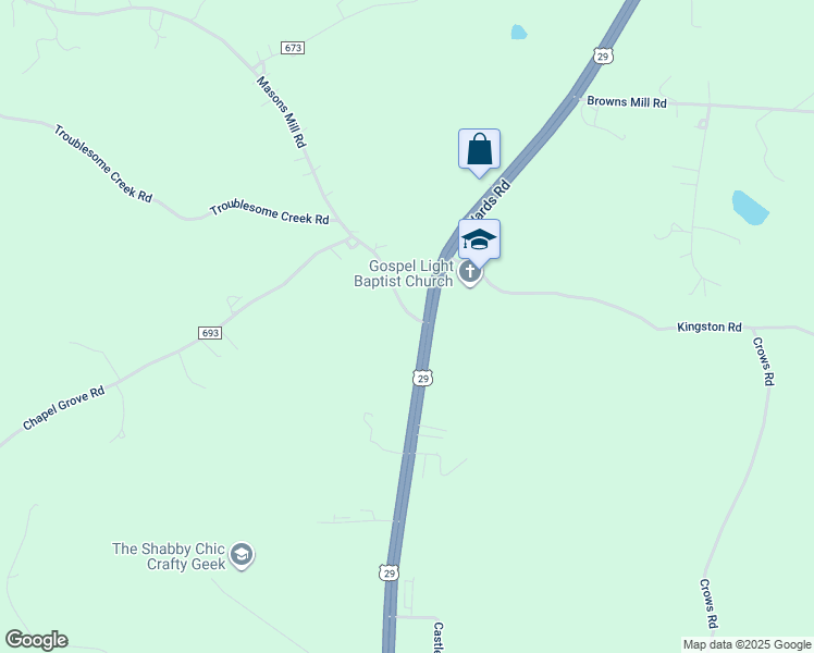 map of restaurants, bars, coffee shops, grocery stores, and more near 10 Masons Mill Road in Evington