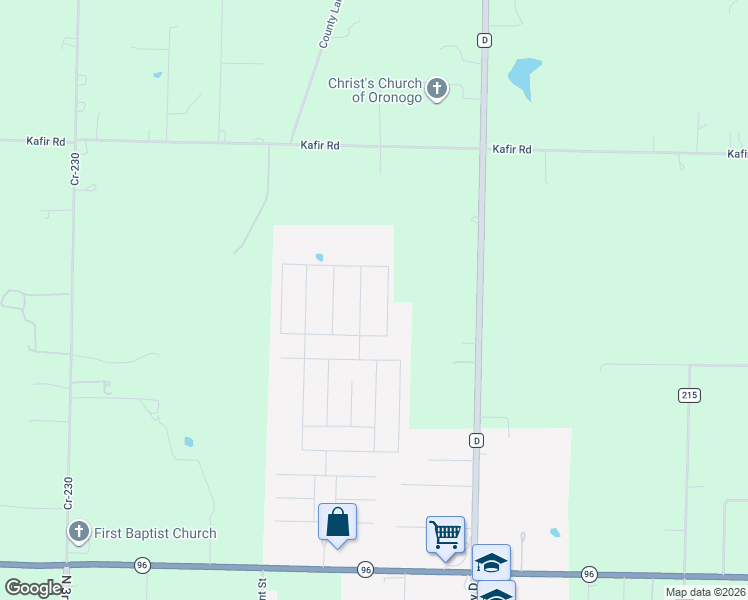 map of restaurants, bars, coffee shops, grocery stores, and more near 10549 County Road 220 in Oronogo