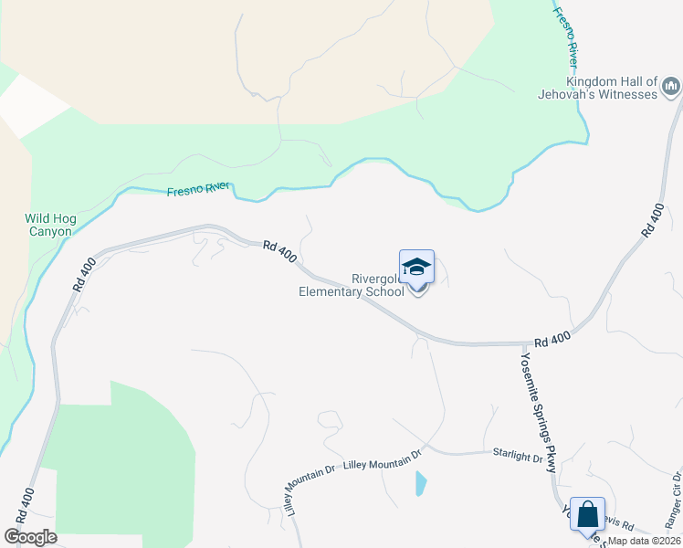 map of restaurants, bars, coffee shops, grocery stores, and more near 31749 Road 400 in Coarsegold