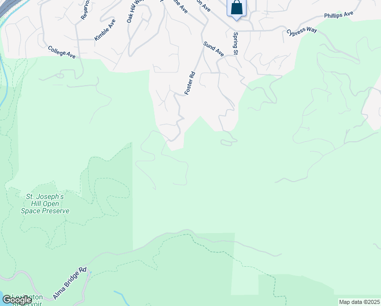 map of restaurants, bars, coffee shops, grocery stores, and more near 18500 Foster Road in Los Gatos
