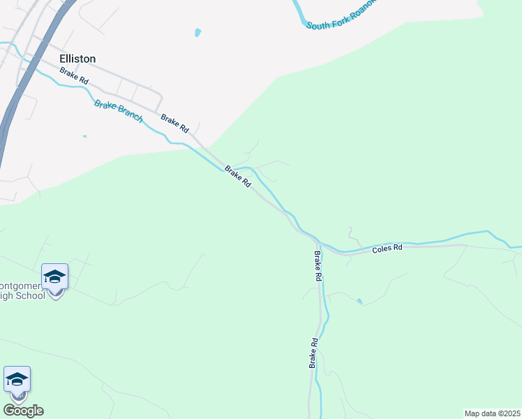 map of restaurants, bars, coffee shops, grocery stores, and more near 559 Brake Road in Elliston