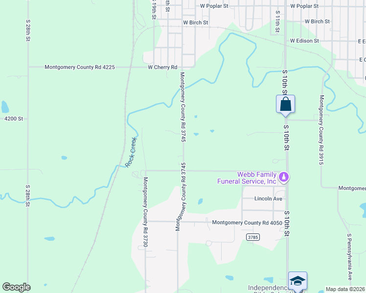 map of restaurants, bars, coffee shops, grocery stores, and more near 1305 South 17th Street in Independence