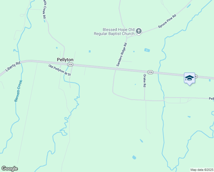 map of restaurants, bars, coffee shops, grocery stores, and more near 2-598 Pellyton East Road in Adair