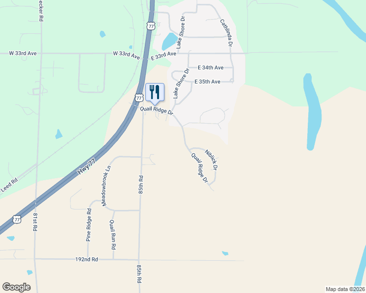 map of restaurants, bars, coffee shops, grocery stores, and more near 4011 Quail Hollow Drive in Winfield