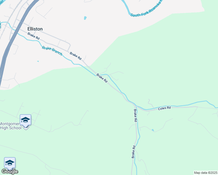 map of restaurants, bars, coffee shops, grocery stores, and more near 541 Brake Road in Elliston