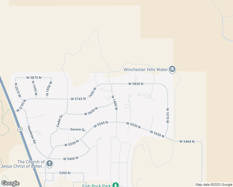 map of restaurants, bars, coffee shops, grocery stores, and more near 5770 North 1400 West in St. George