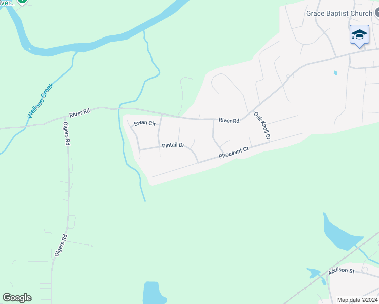 map of restaurants, bars, coffee shops, grocery stores, and more near 22907 Pintail Lane in Petersburg