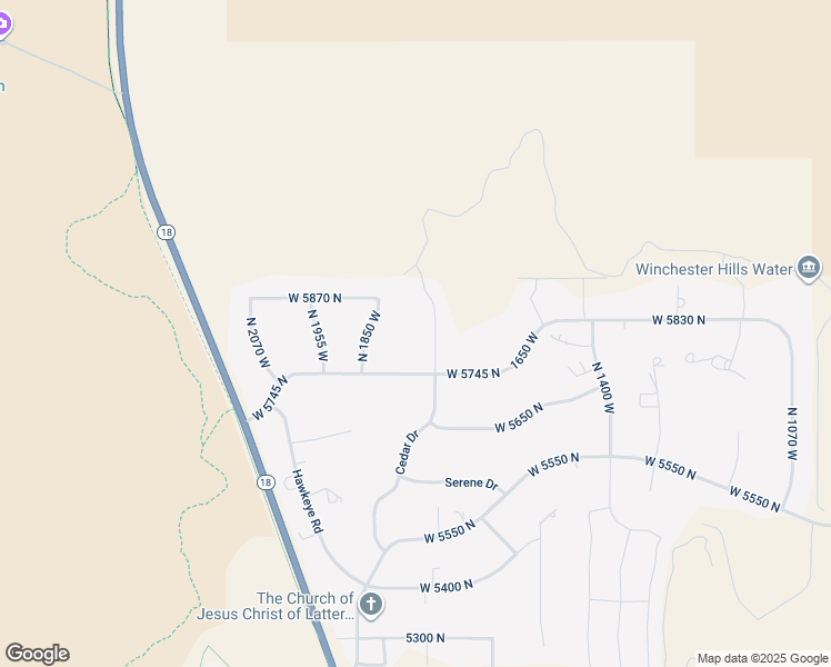 map of restaurants, bars, coffee shops, grocery stores, and more near 5815 North 1740 West in St. George