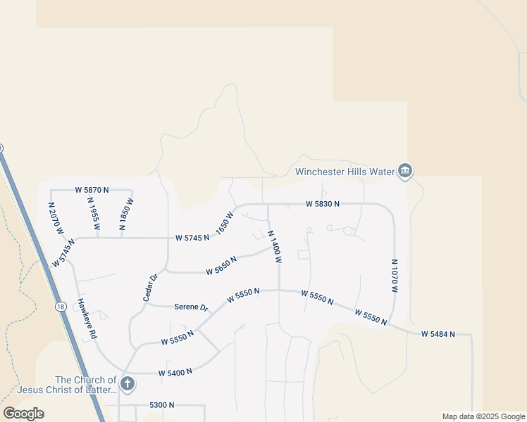 map of restaurants, bars, coffee shops, grocery stores, and more near 5805 North 1400 West in St. George