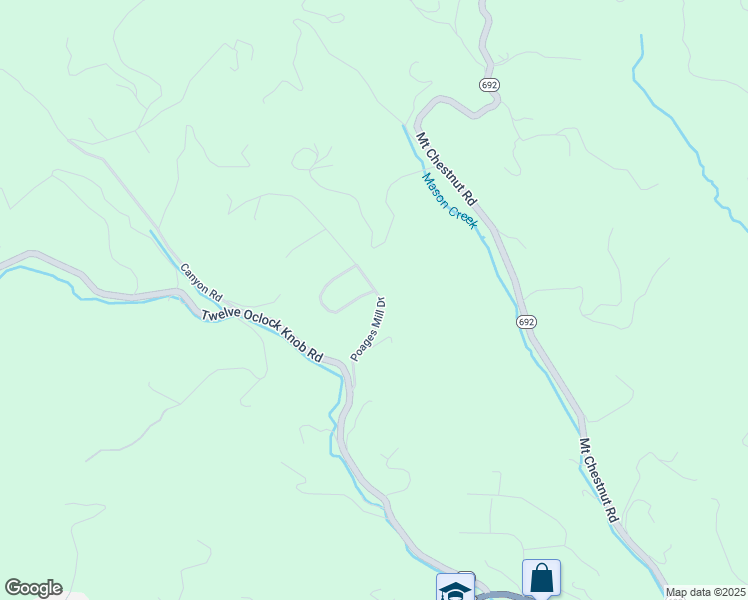 map of restaurants, bars, coffee shops, grocery stores, and more near 6504 Mill Run Circle in Roanoke