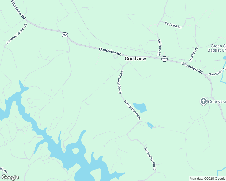 map of restaurants, bars, coffee shops, grocery stores, and more near 1001-1405 Navigation Point in Goodview