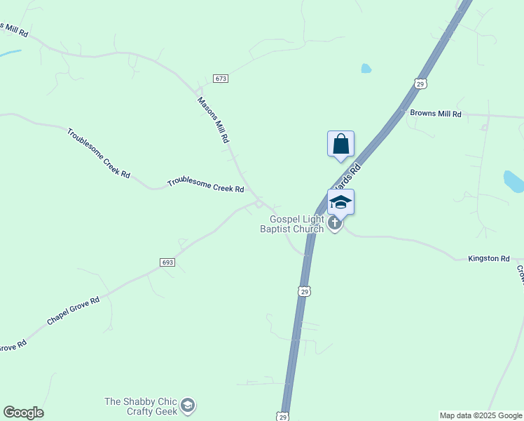 map of restaurants, bars, coffee shops, grocery stores, and more near 86 Masons Mill Road in Evington