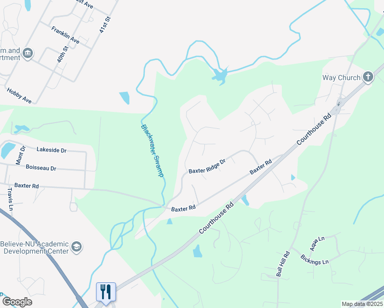 map of restaurants, bars, coffee shops, grocery stores, and more near 7512 Woods Ridge Trace in Prince George