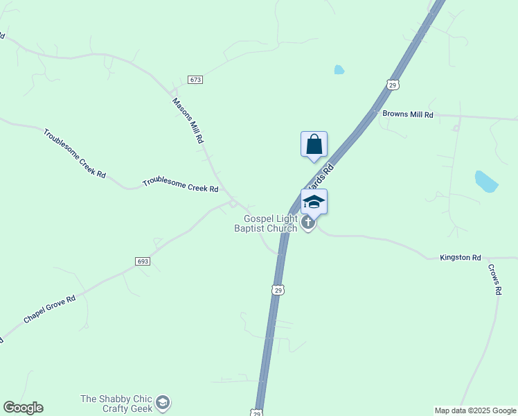 map of restaurants, bars, coffee shops, grocery stores, and more near 75 Masons Mill Road in Evington