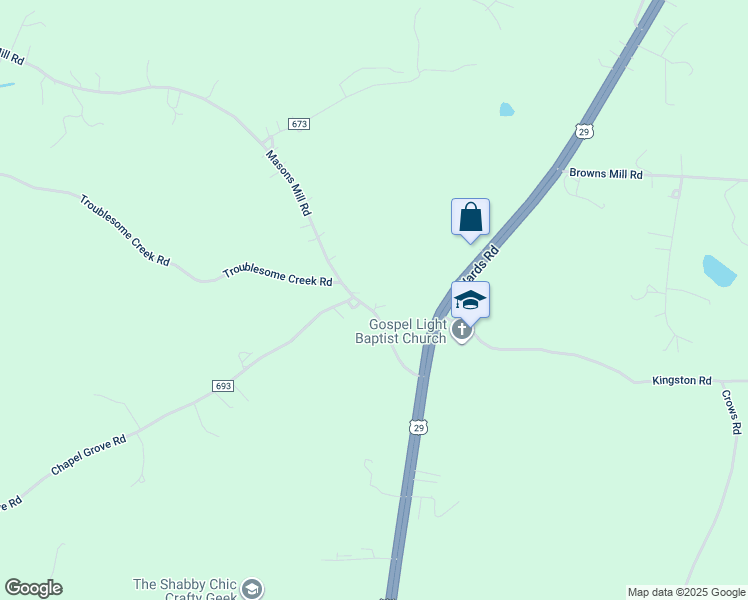 map of restaurants, bars, coffee shops, grocery stores, and more near 83 Masons Mill Road in Evington