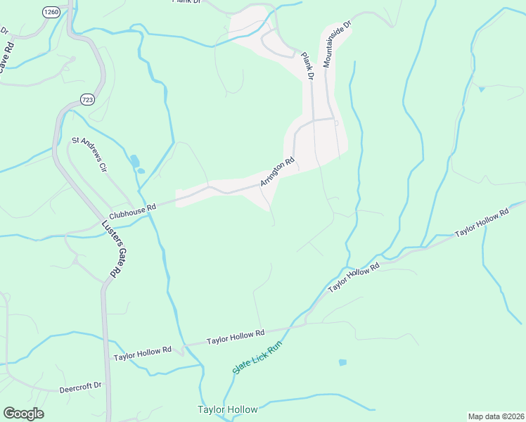 map of restaurants, bars, coffee shops, grocery stores, and more near 1077 Arrington Road in Blacksburg
