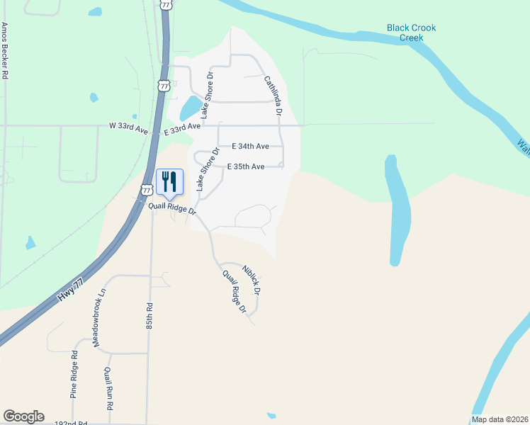 map of restaurants, bars, coffee shops, grocery stores, and more near 718 Fairway Ct in Winfield