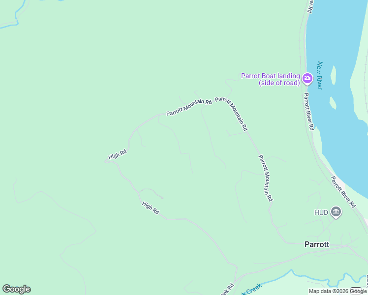map of restaurants, bars, coffee shops, grocery stores, and more near 6634 Parrott Mountain Road in Parrott