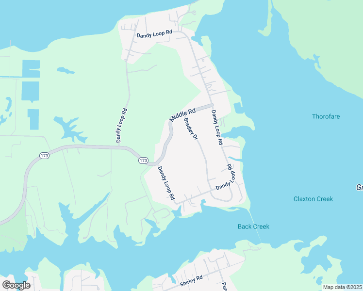map of restaurants, bars, coffee shops, grocery stores, and more near 204 Middle Road in Yorktown