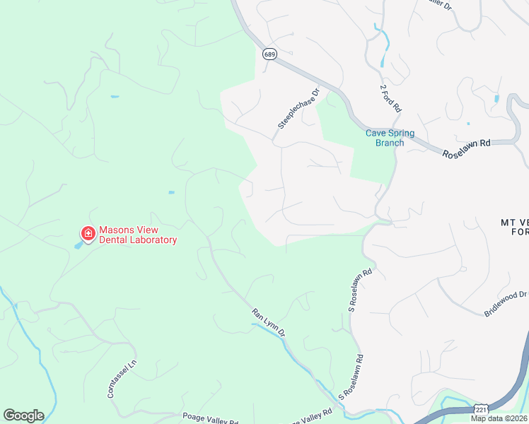 map of restaurants, bars, coffee shops, grocery stores, and more near 6324 Midsummer Lane in Roanoke