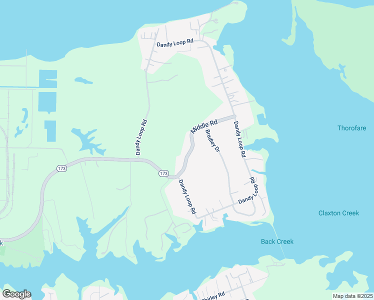 map of restaurants, bars, coffee shops, grocery stores, and more near 203 Middle Road in Yorktown