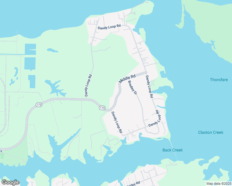 map of restaurants, bars, coffee shops, grocery stores, and more near 203 Middle Road in Yorktown