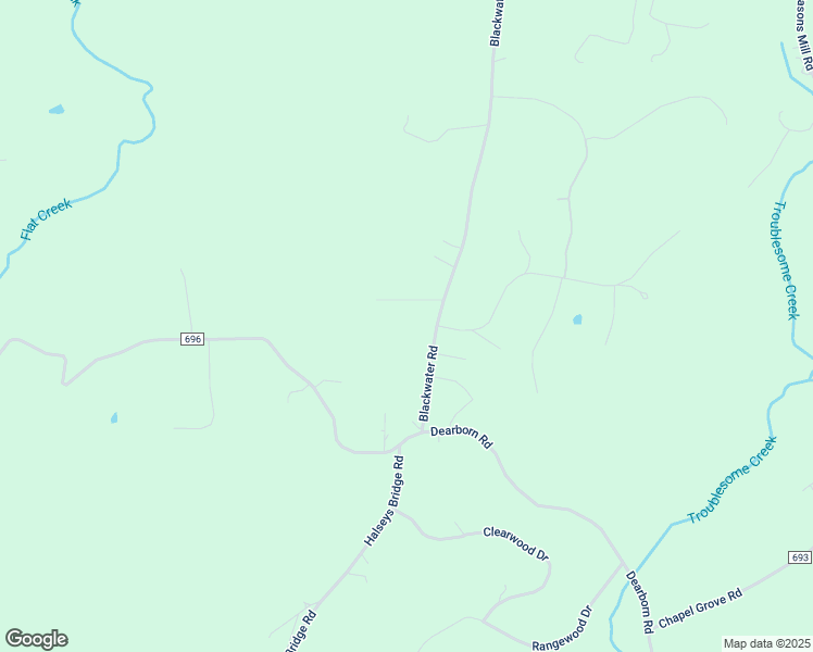map of restaurants, bars, coffee shops, grocery stores, and more near 1589 Blackwater Road in Evington