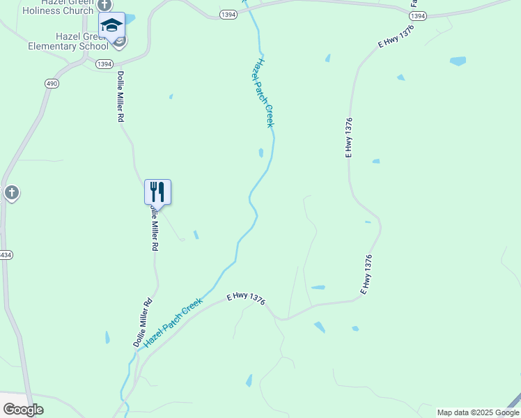 map of restaurants, bars, coffee shops, grocery stores, and more near 528 Farley Road in East Bernstadt