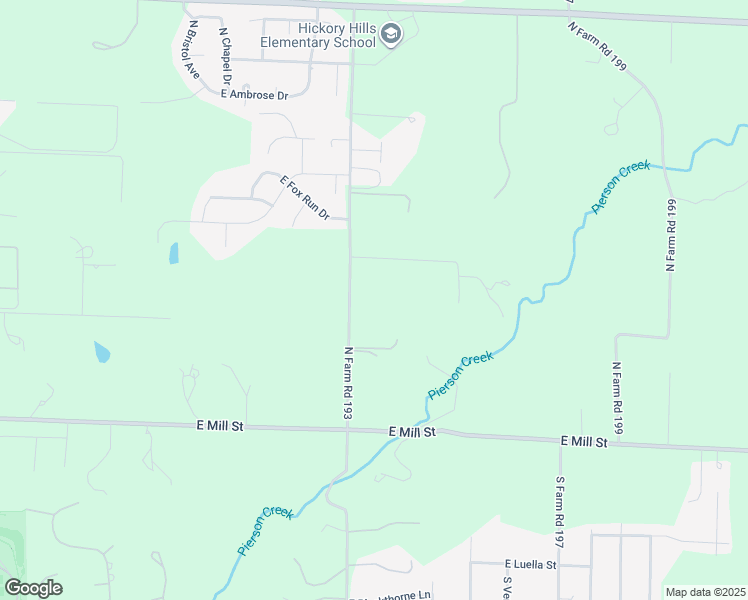 map of restaurants, bars, coffee shops, grocery stores, and more near 700 North Farm Road 193 in Springfield