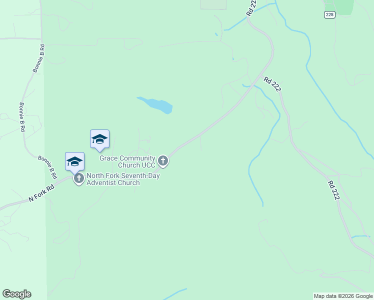 map of restaurants, bars, coffee shops, grocery stores, and more near 56554 Road 200 in North Fork