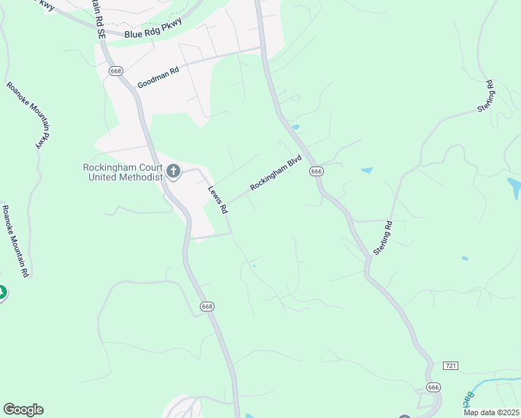 map of restaurants, bars, coffee shops, grocery stores, and more near 4100 Rockingham Boulevard in Roanoke