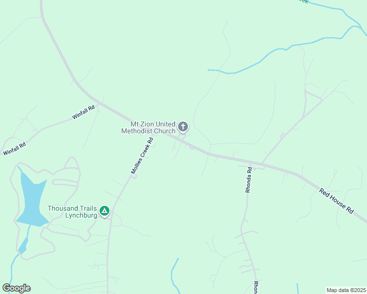 map of restaurants, bars, coffee shops, grocery stores, and more near 5695 Red House Road in Rustburg