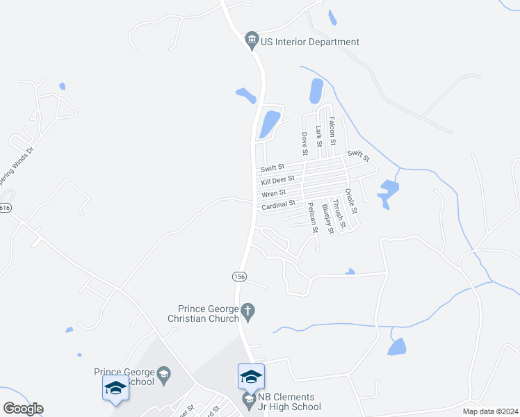 map of restaurants, bars, coffee shops, grocery stores, and more near 122 Cardinal Street in Prince George